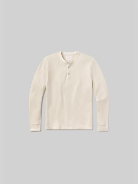 Waffle Three Button Henley
In Plaster