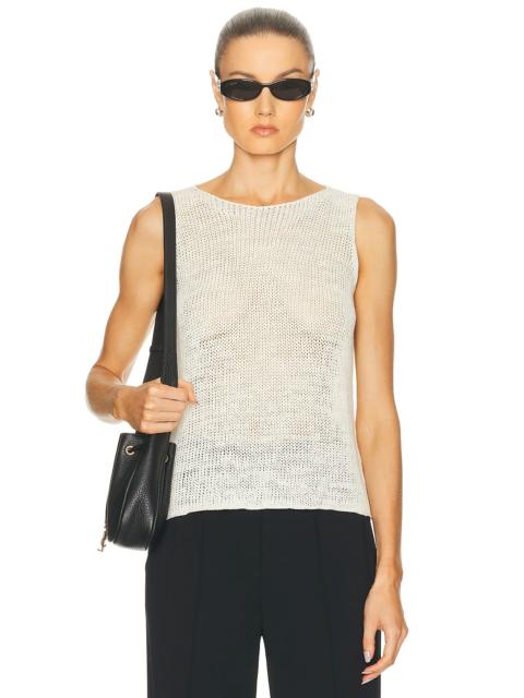 Linen Open Knit Tank Top