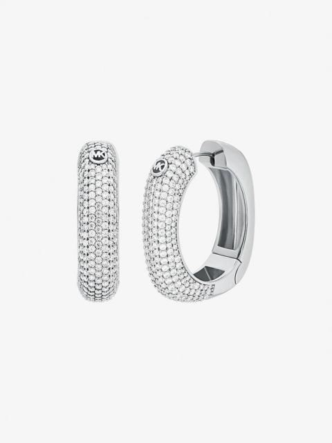 Pavé Square Hoop Earrings