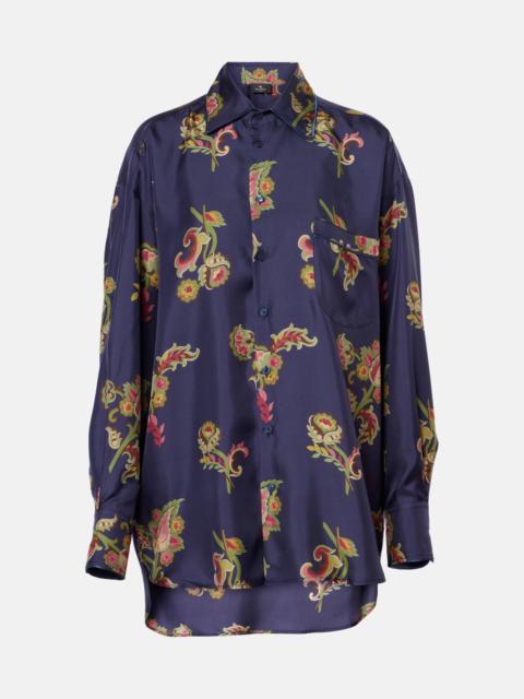 Printed silk shirt