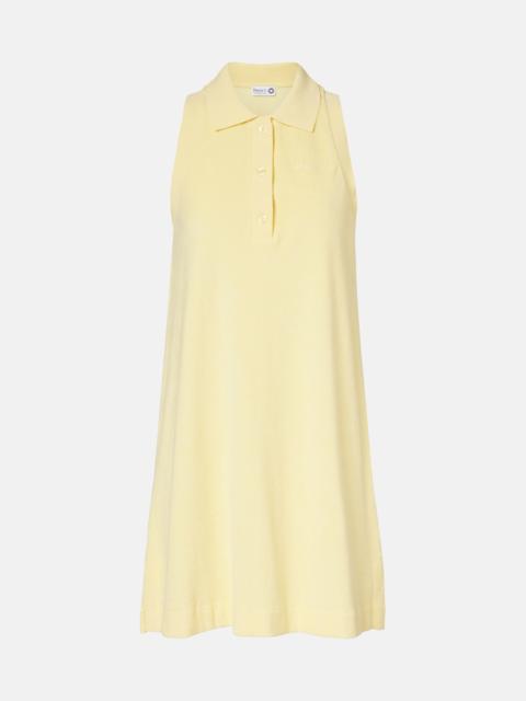 Logo cotton terry polo dress