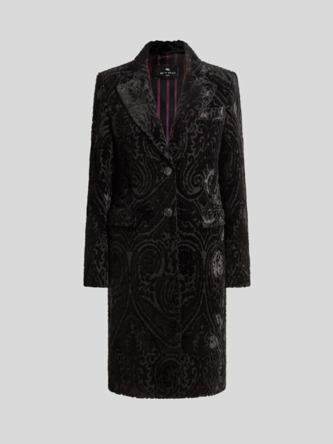VELVET JACQUARD COAT
