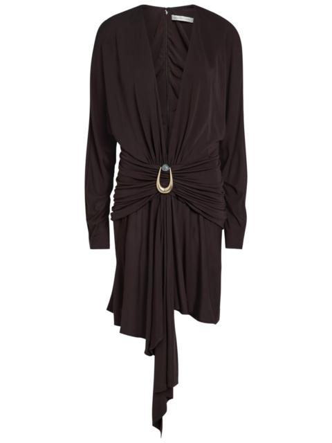 Christopher Esber Draped Asymmetric Jersey Midi Dress