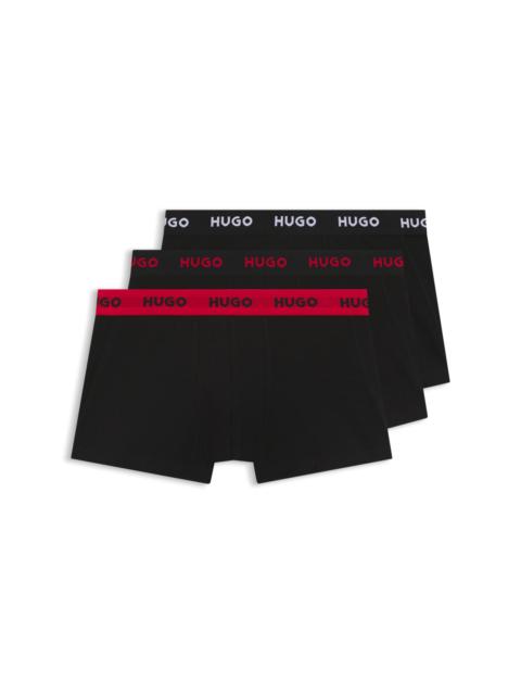 THREE-PACK TRUNKS WITH JACQUARD LOGO WAISTBAND