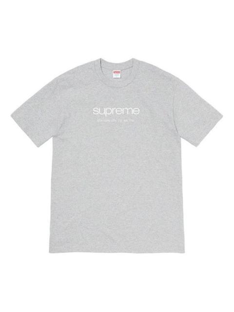 Supreme SS20 Week 1 Shop Tee Classic Logo Short Sleeve Unisex Gray SUP-SS20-260