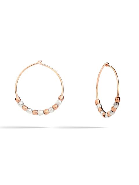 SILVER & ROSE GOLD MINI GRANELLI EARRINGS