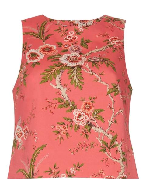 floral print sleeveless top