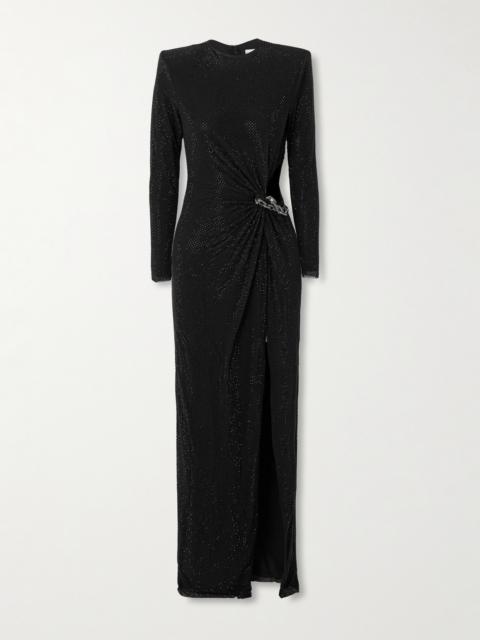 Embellished Mesh Maxi Dress