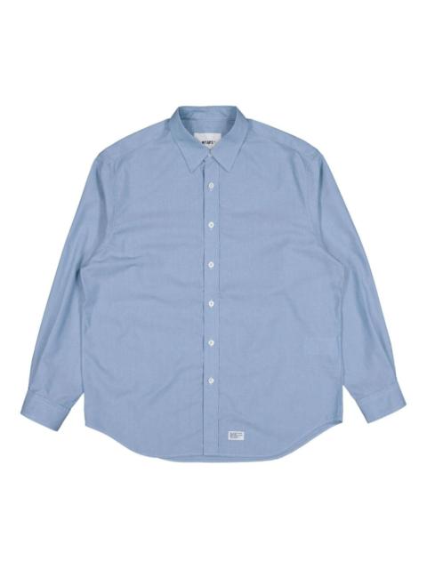 long-sleeve cotton-blend shirt