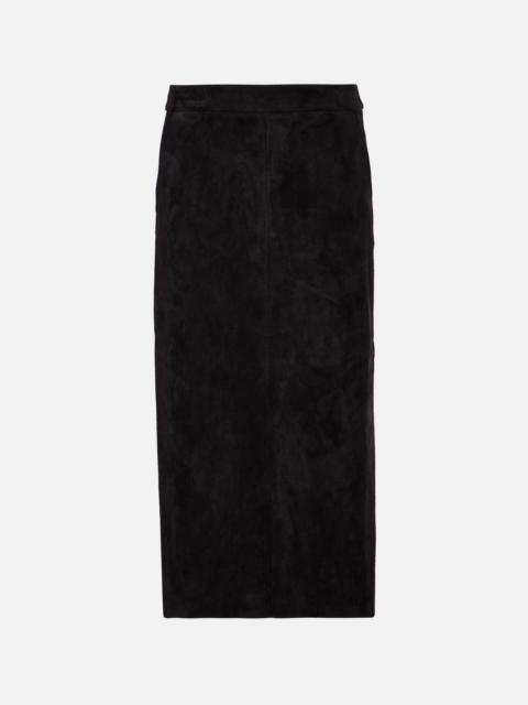 Taylor suede midi skirt