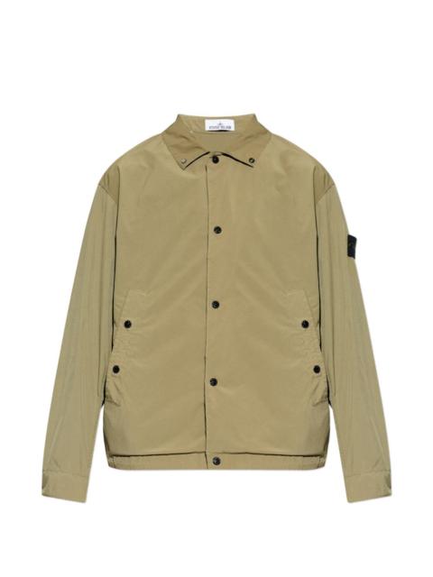 buttoned bomber jacket