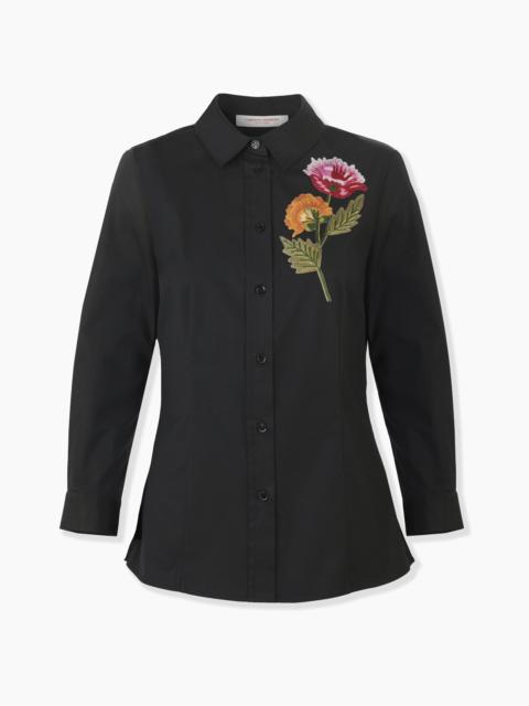 Floral-Embroidered Icon Shirt
