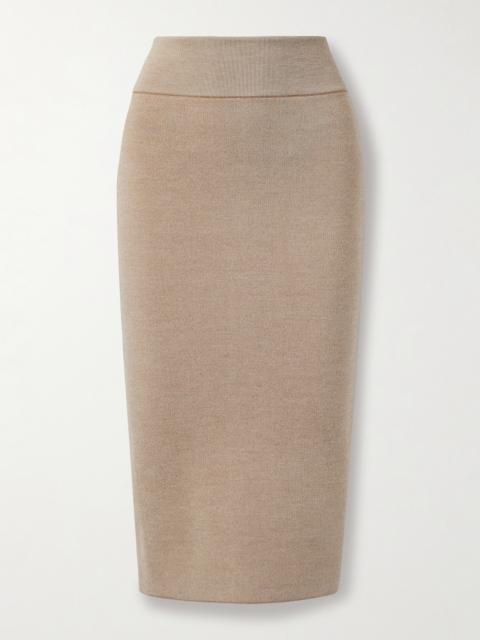 Merino Wool-blend Midi Skirt