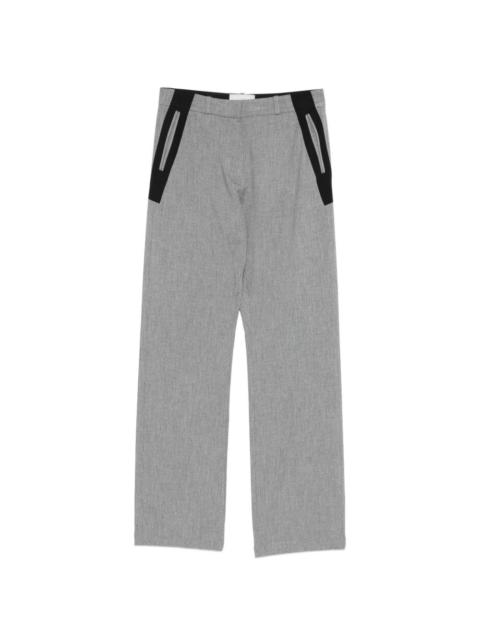contrast panel trousers