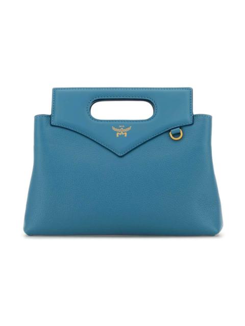 SOFT DIAMOND TURQUOISE LEATHER HANDBAG