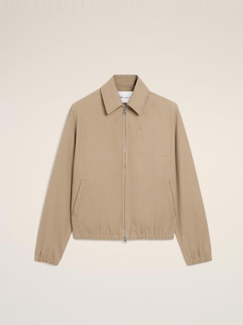 BEIGE COTTON AMI DE CŒUR ZIPPED JACKET