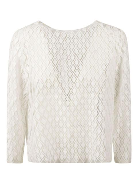 Trento diamond-pattern lace jacket