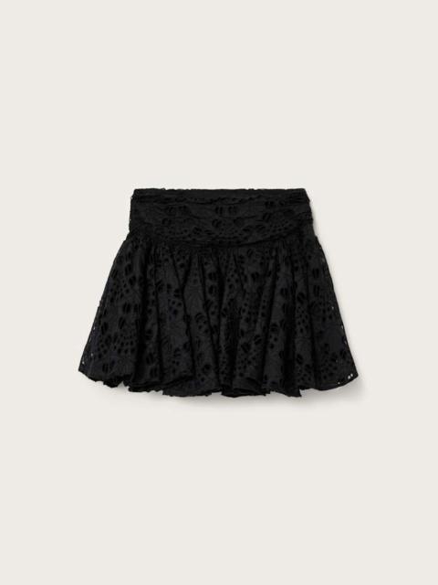 DOTTY BRODERIE MINI SKIRT