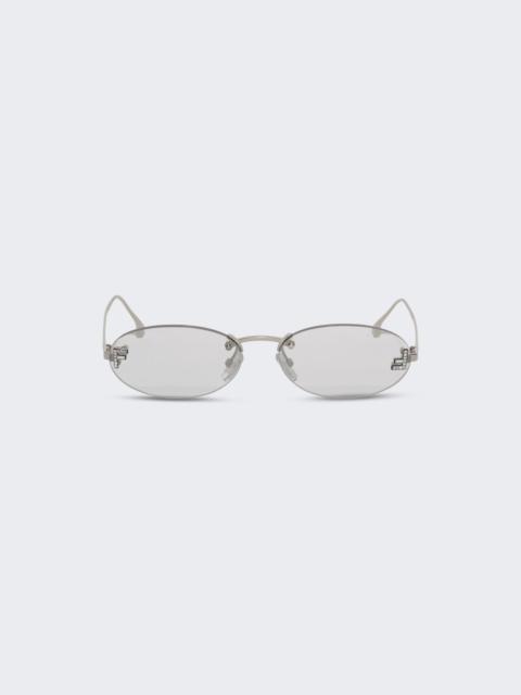 Fendi First Crystal Sunglasses Shiny Palladium