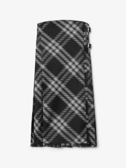 Check Wool Kilt Dress