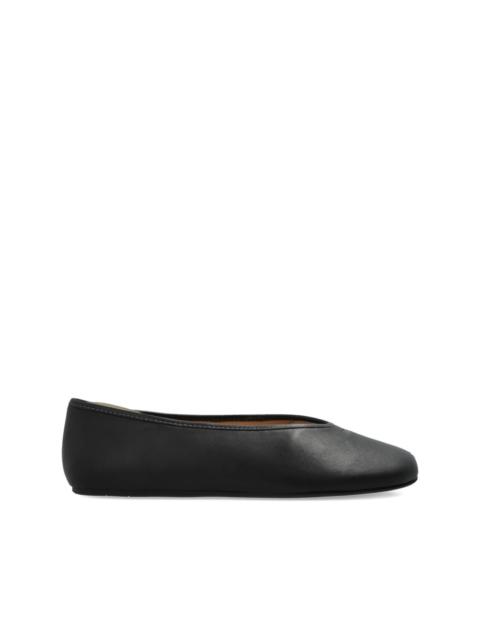 leather ballet flats