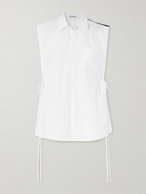 Peter Tie-detailed Cotton-poplin Blouse