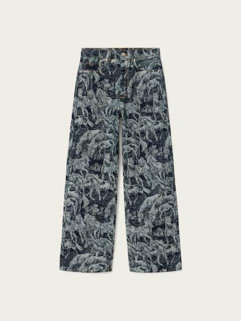 BLAKE HORSE JACQUARD DENIM JEANS