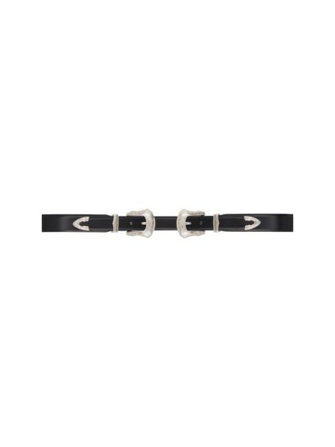 Black Double Buckle Belt