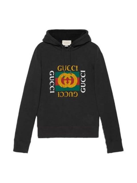 Gucci Vintage Crew Popover Hoody 'Black' 454585-X5J57-1015