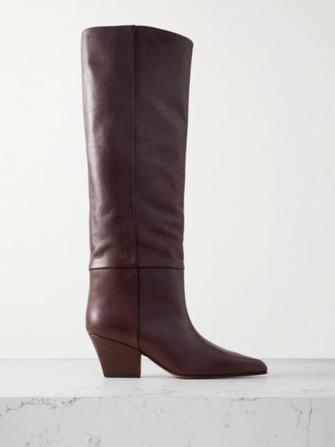 Jane leather knee boots Brown