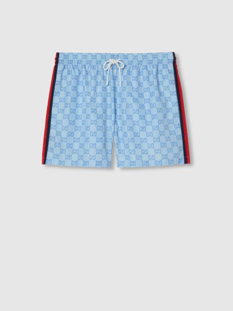 Printed poplin tech swim shorts