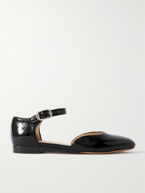 Patent-leather Mary Jane Ballet Flats