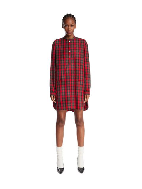 Red Tartan Shirt Dress