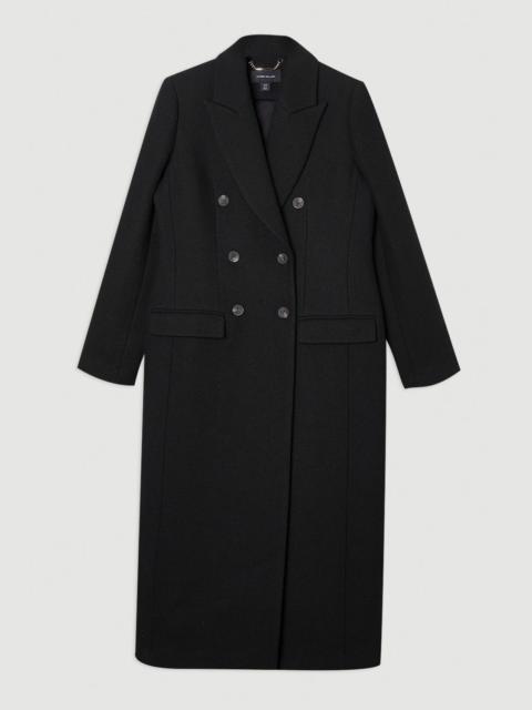 Petite Wool Double Breasted Tailored Midi Coat
