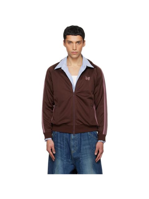 Brown Poly Smooth Track Jacket