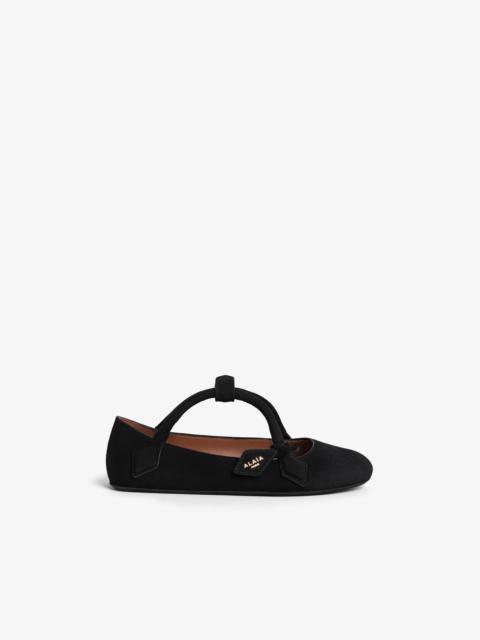 LE TECKEL BALLET FLATS IN SUEDE GOATSKIN