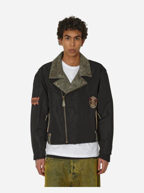 Nylon Moto Jacket Jet Black