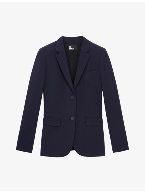 Slim-fit single-breasted stretch-woven blazer