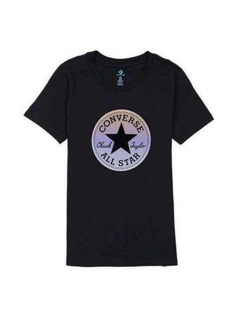 (WMNS) Converse T-Shirt All Star T-Shirt 'Black White' 10018921-A01