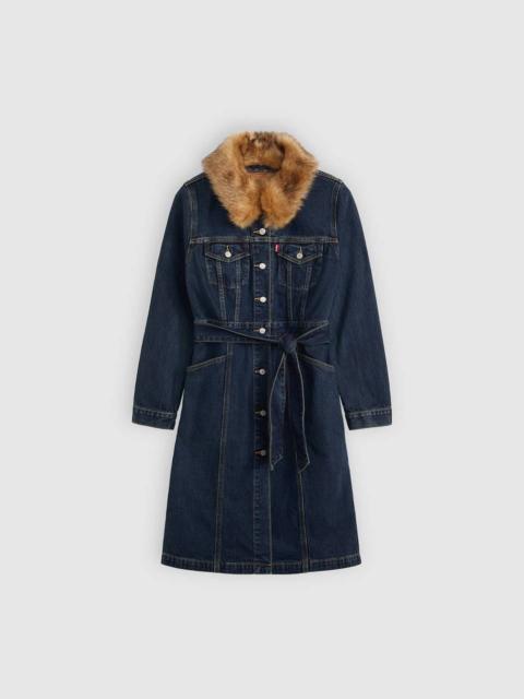 LONGLINE FUR TRUCKER JACKET