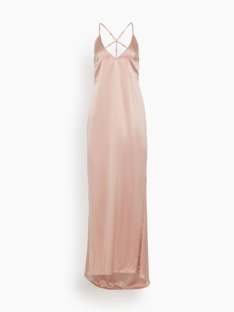 Soie T-Back Gown in Buff