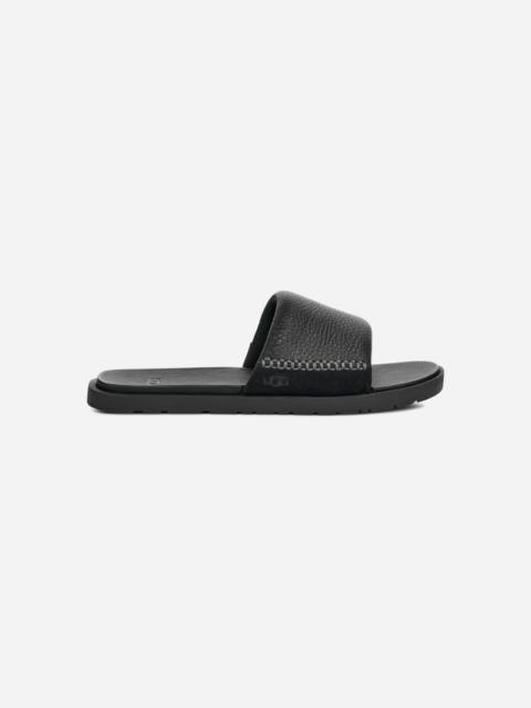 ® Men's Seaside II Slide Leather/Suede Sandals in Black