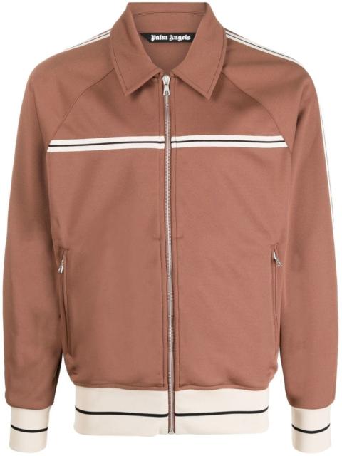 striped-trim sweatshirt