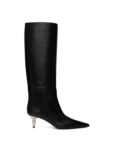 Black Spike Tall Boots
