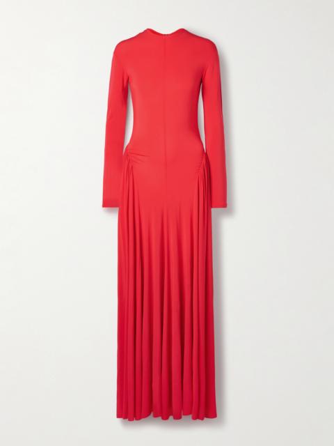 Orea Gathered Stretch-jersey Maxi Dress