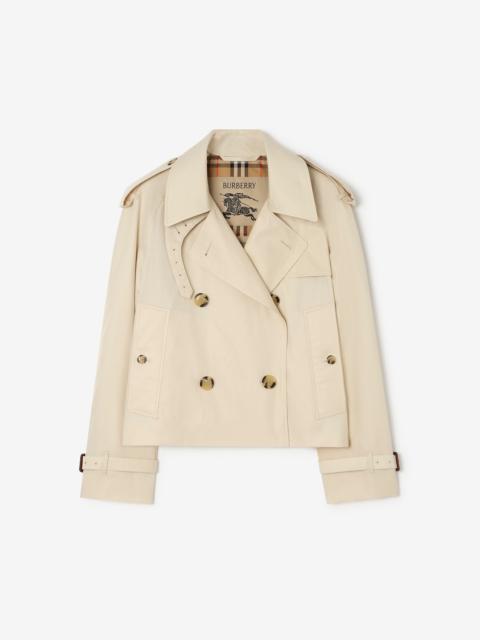 Cropped Tropical Gabardine Mayfair Trench Jacket