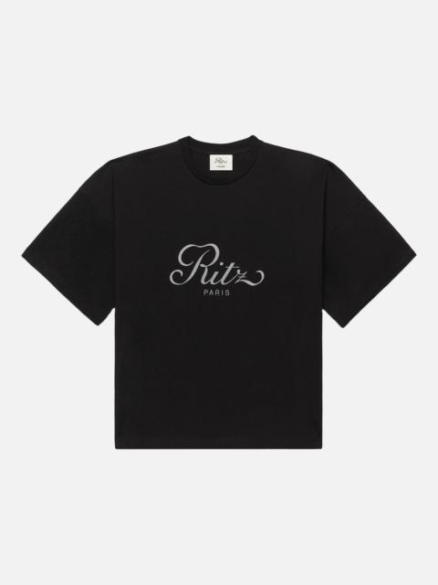 Ritz Men's Cropped Relaxed T Shirt in Black