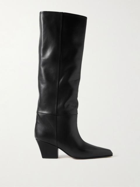 Jane leather knee boots Black