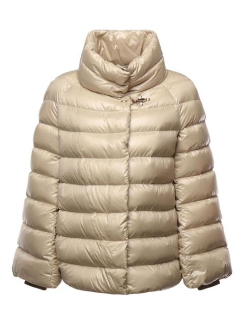 high-neck quilted jacket