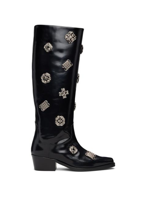 Black Polido Tall Boots
